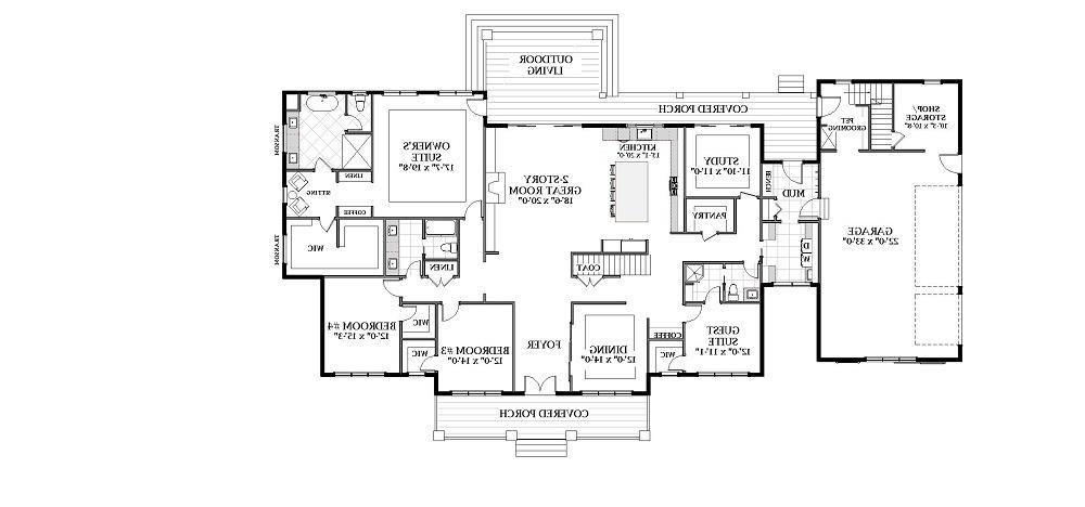 1st Floor image of Windmere House Plan